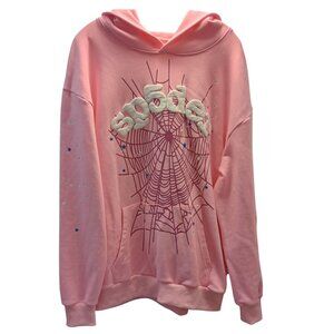 Pink Sp5der OG Web Hoodie Size M